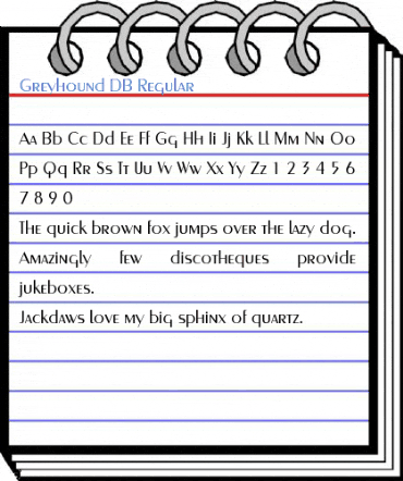 Greyhound DB Regular Font