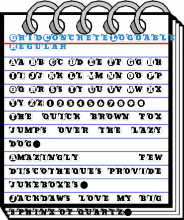 GridConcreteLogoable Regular Font