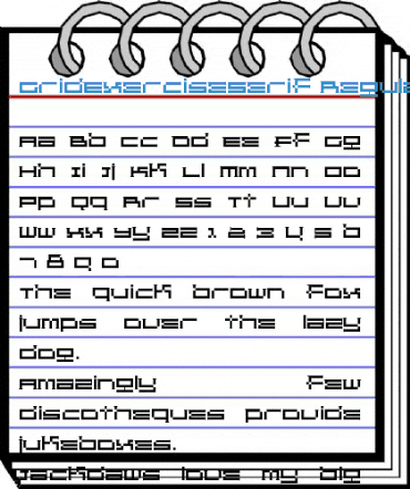 GridExerciseSerif Regular Font