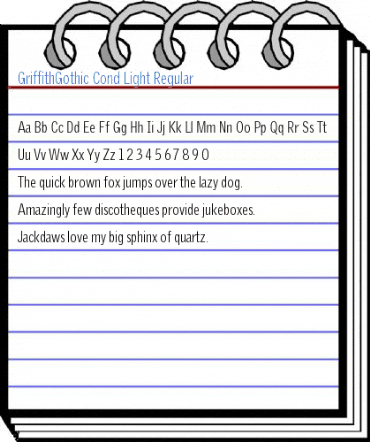 GriffithGothic Cond Light Regular Font
