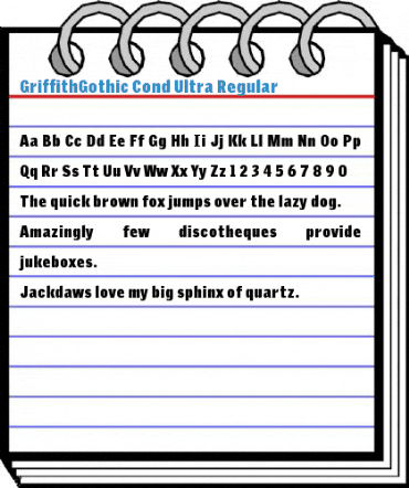 GriffithGothic Cond Ultra Regular Font
