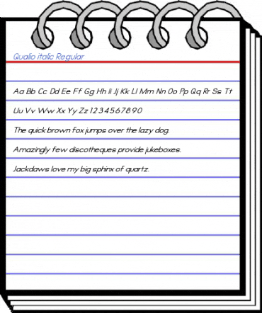 Qualio italic Regular Font