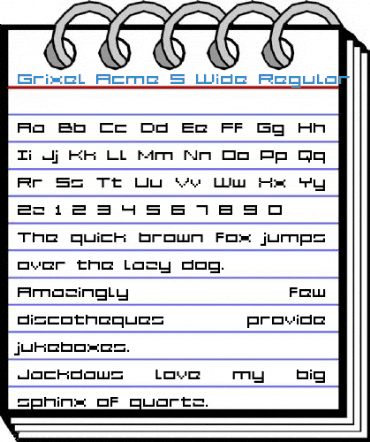 Grixel Acme 5 Wide Regular Font