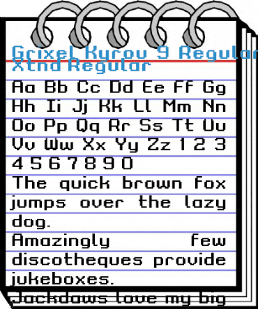 Grixel Kyrou 9 Regular Bold Xtnd Regular Font
