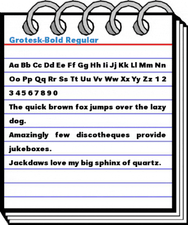 Grotesk-Bold Regular Font