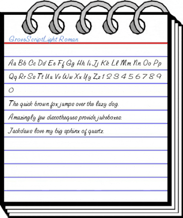GroveScriptLight Roman Font