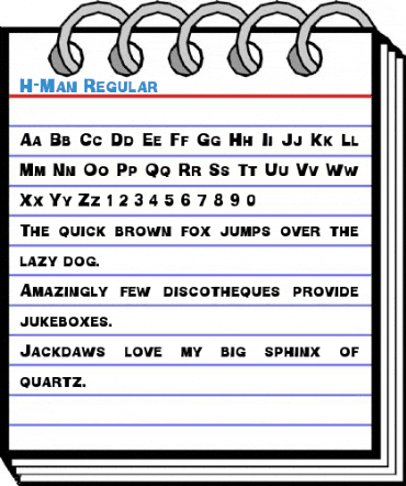 H-Man Regular Font