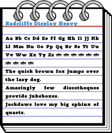 Radcliffe Display Heavy Font
