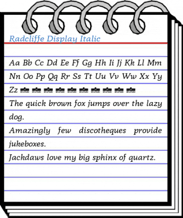 Radcliffe Display Italic Font