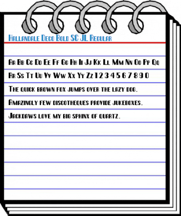 Hallandale Deco Bold SC JL Regular Font