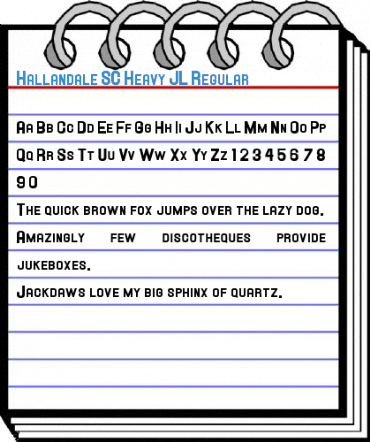 Hallandale SC Heavy JL Regular Font