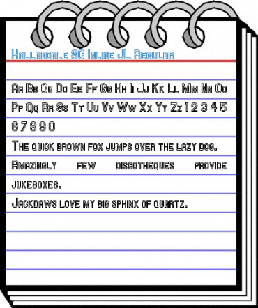 Hallandale SC Inline JL Regular Font