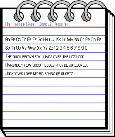 Hallandale Small Caps JL Regular Font