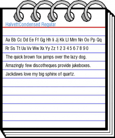 HalvettCondensed Regular Font