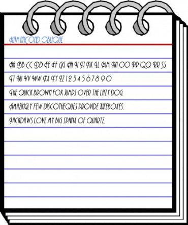 HamanCond Oblique Font