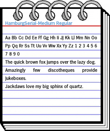 HamburgSerial-Medium Regular Font