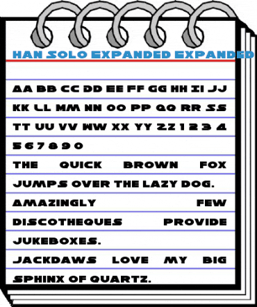 Han Solo Expanded Font