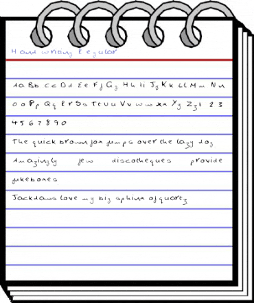 Hand Writing Regular Font