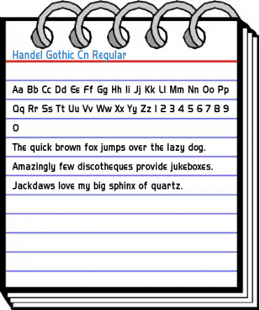 Handel Gothic Cn Regular Font