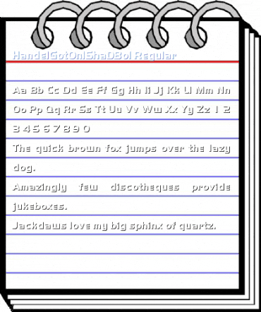 HandelGotOnlShaDBol Regular Font