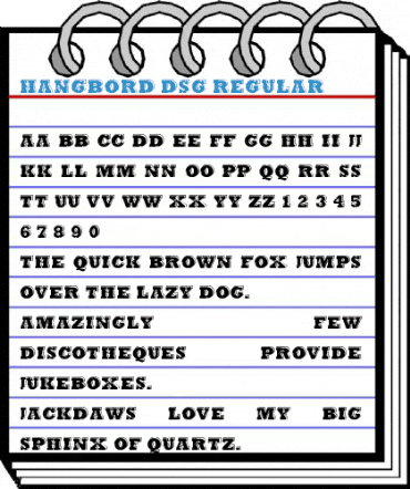 Hangbord DSG Regular Font