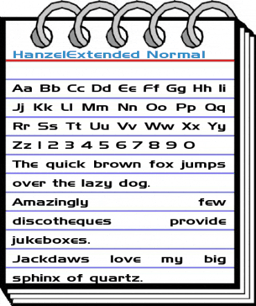 HanzelExtended Normal Font