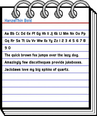 HanzelThin Bold Font