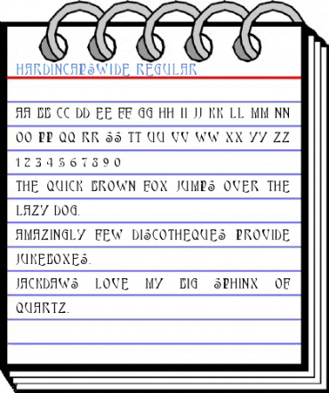 HardinCapsWide Regular Font