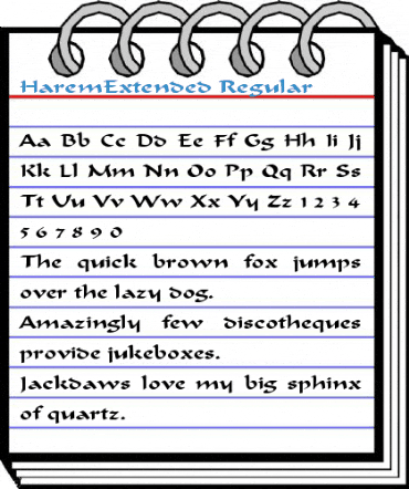 HaremExtended Regular Font