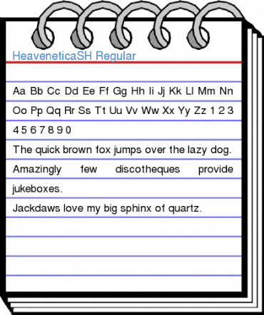 HeaveneticaSH Regular Font