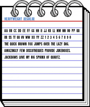 Heavyweight Regular Font