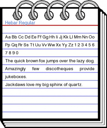 Hebar Regular Font