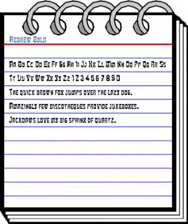 Hebrew Bold Font