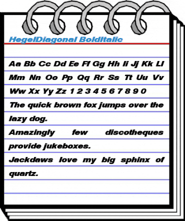HegelDiagonal BoldItalic Font