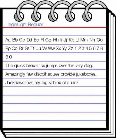 HegelLight Regular Font