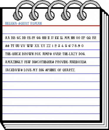 Helena-Squat Roman Font