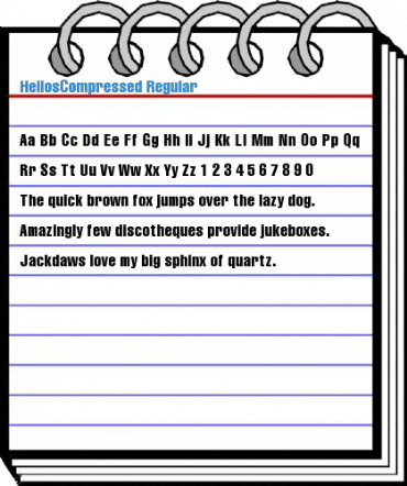 HeliosCompressed Regular Font