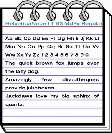 HelveticaNeue LT 63 MdEx Regular Font