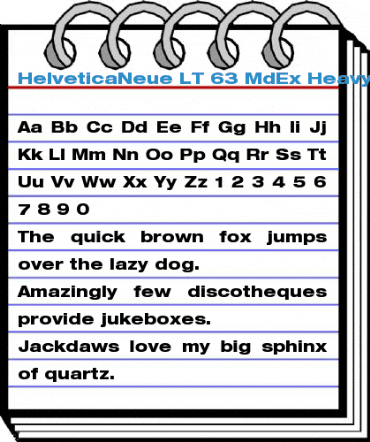 HelveticaNeue LT 63 MdEx Heavy Font