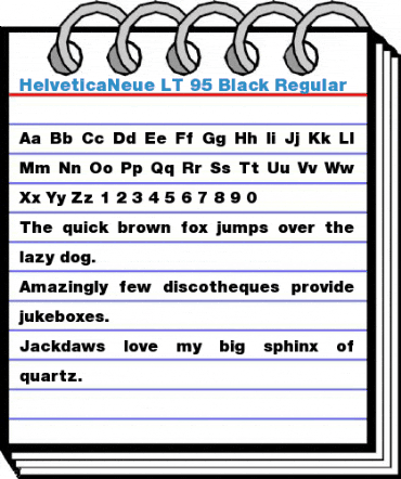 HelveticaNeue LT 95 Black Regular Font