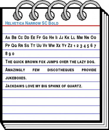 Helvetica Narrow SC Bold Font