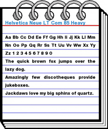 Helvetica Neue LT Com 85 Heavy Font
