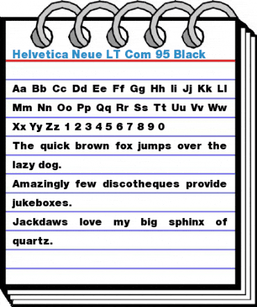 Helvetica Neue LT Com 95 Black Font