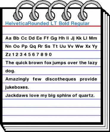 HelveticaRounded LT Bold Regular Font