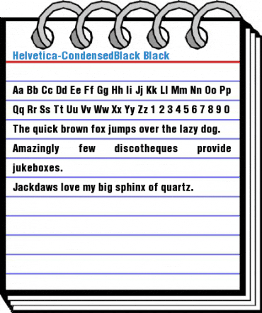 Helvetica-CondensedBlack Black Font