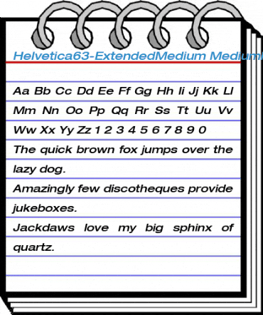 Helvetica63-ExtendedMedium MediumItalic Font