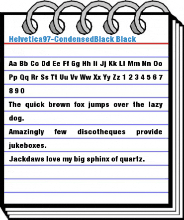 Helvetica97-CondensedBlack Black Font