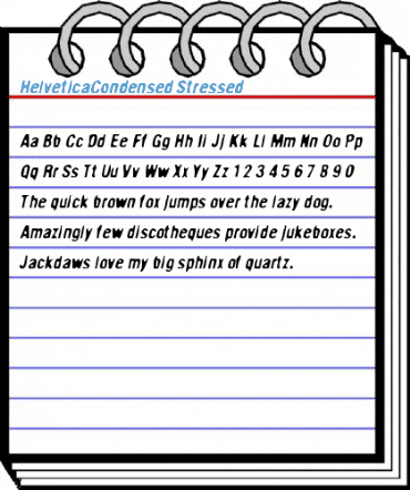 HelveticaCondensed Stressed Font