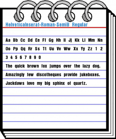 HelveticaInserat-Roman-SemiB Regular Font