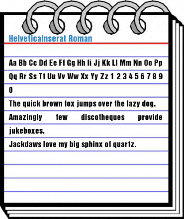 HelveticaInserat Roman Font
